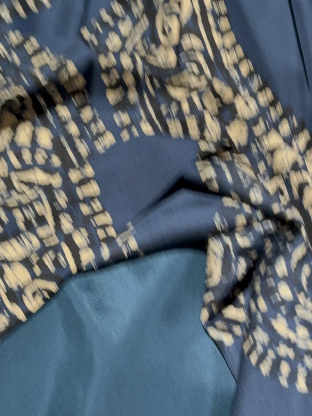 Michael Kors Navy and Cream Printed Sleeveless Dress size 2